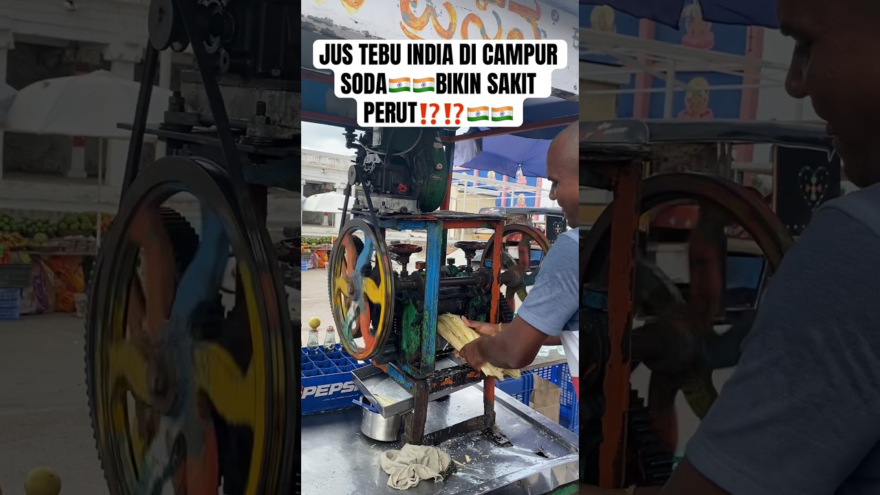 MINUMAN UNIK DI INDIA JUS TEBU CAMPUR SODA⁉️🇮🇳#india #short #minumanindia #indiandrinks #fypindia