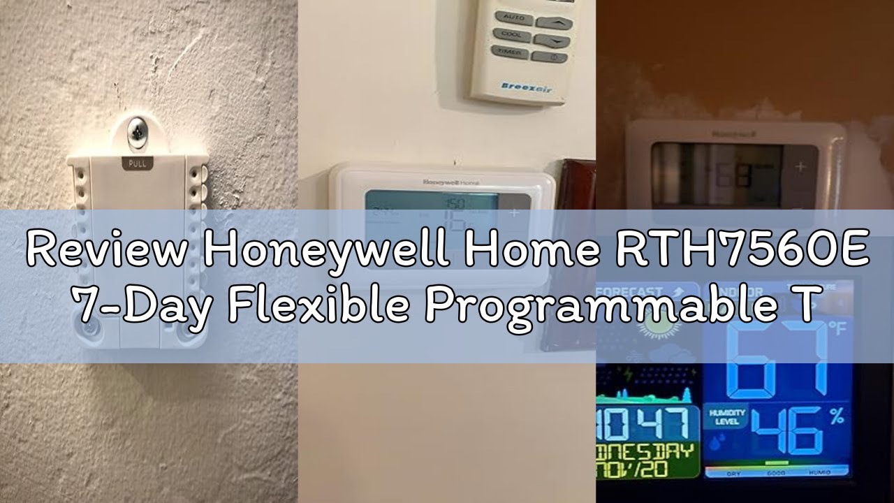 Review Honeywell Home RTH7560E 7-Day Flexible Programmable Thermostat-Extra-Large Backlit Display, W