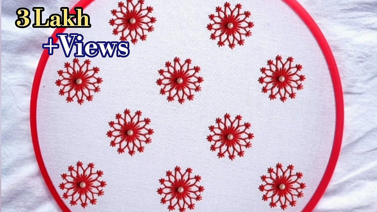 Easy and beautiful needle work for beginners / hand embroidery / embroidery designs / needle work