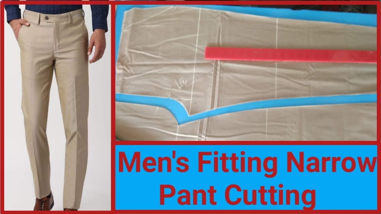 Men's Narrow Fitting Pant Cutting / How to Cut Men's Fitting pencil Pant