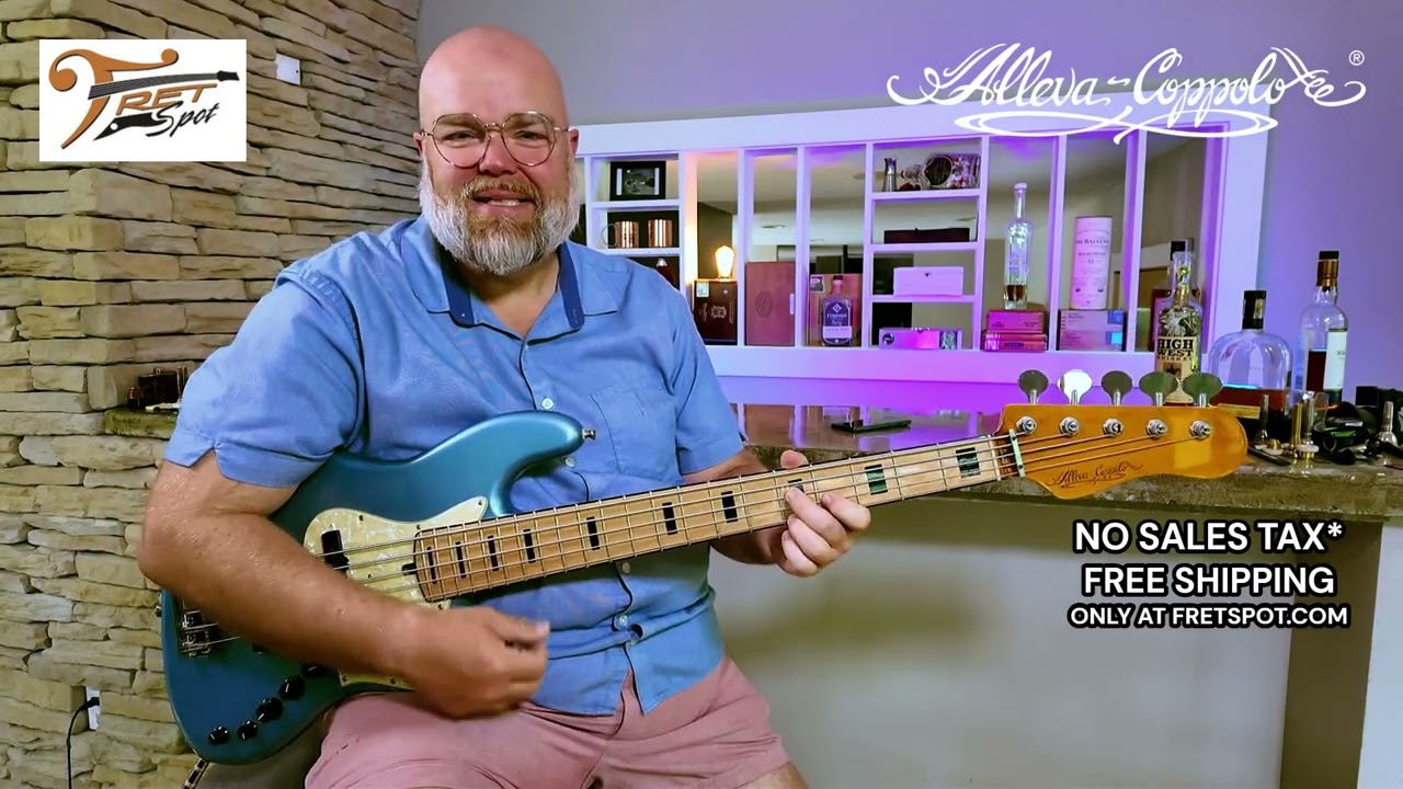 Alleva Coppolo RA5 Custom Jazz Bass w/Nitro Finish & Vintage Mojo - Used & Glorious | FretSpot.com