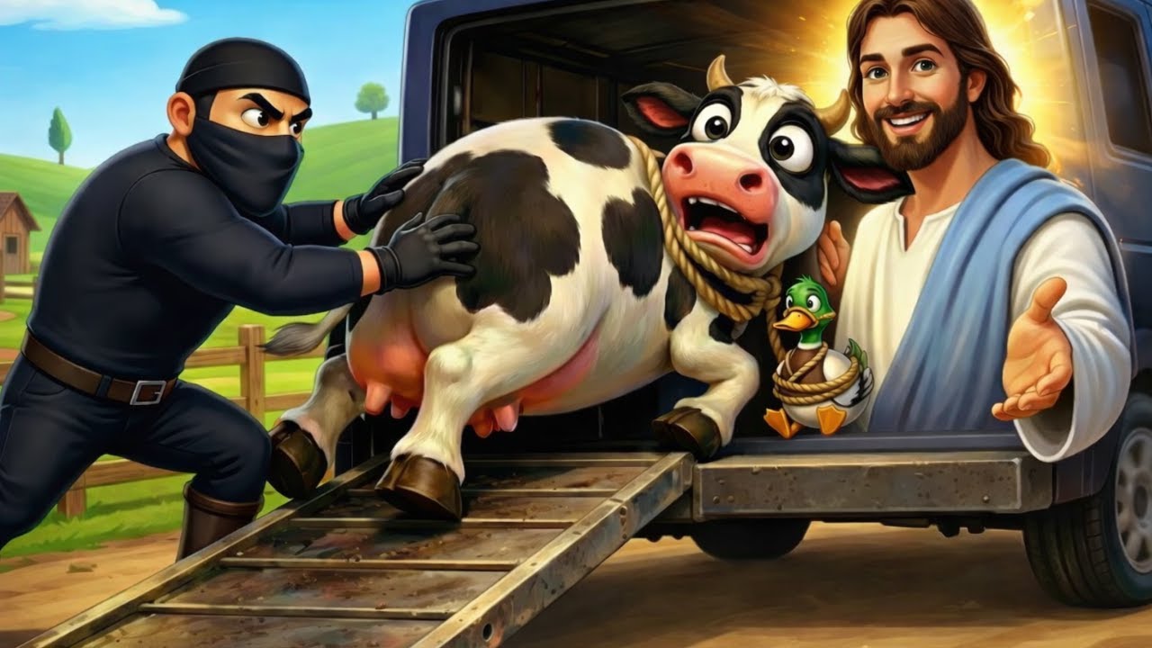 Thief in the Farm😱Every Animal is Gone🐄 Jesus  Saves the Day | Old MacDonald Farm Story🐄🦒🏇