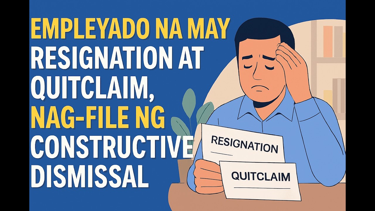 Empleyado na may resignation letter at quitclaim, nagsampa ng kasong constructive dismissal