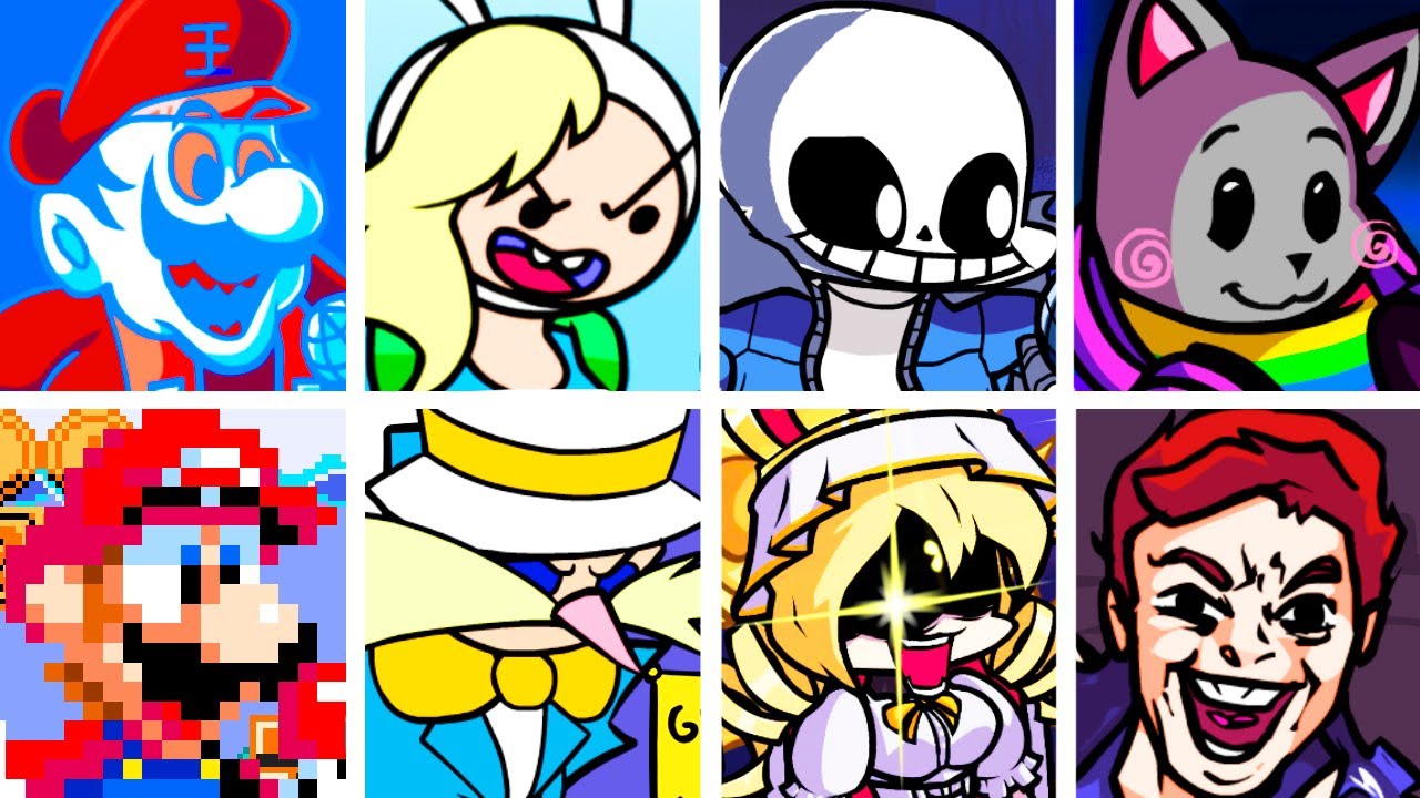 NOURISHING BLOOD but Every Turn a Different Character Sings🎙 (FNF Mario Madness V2)