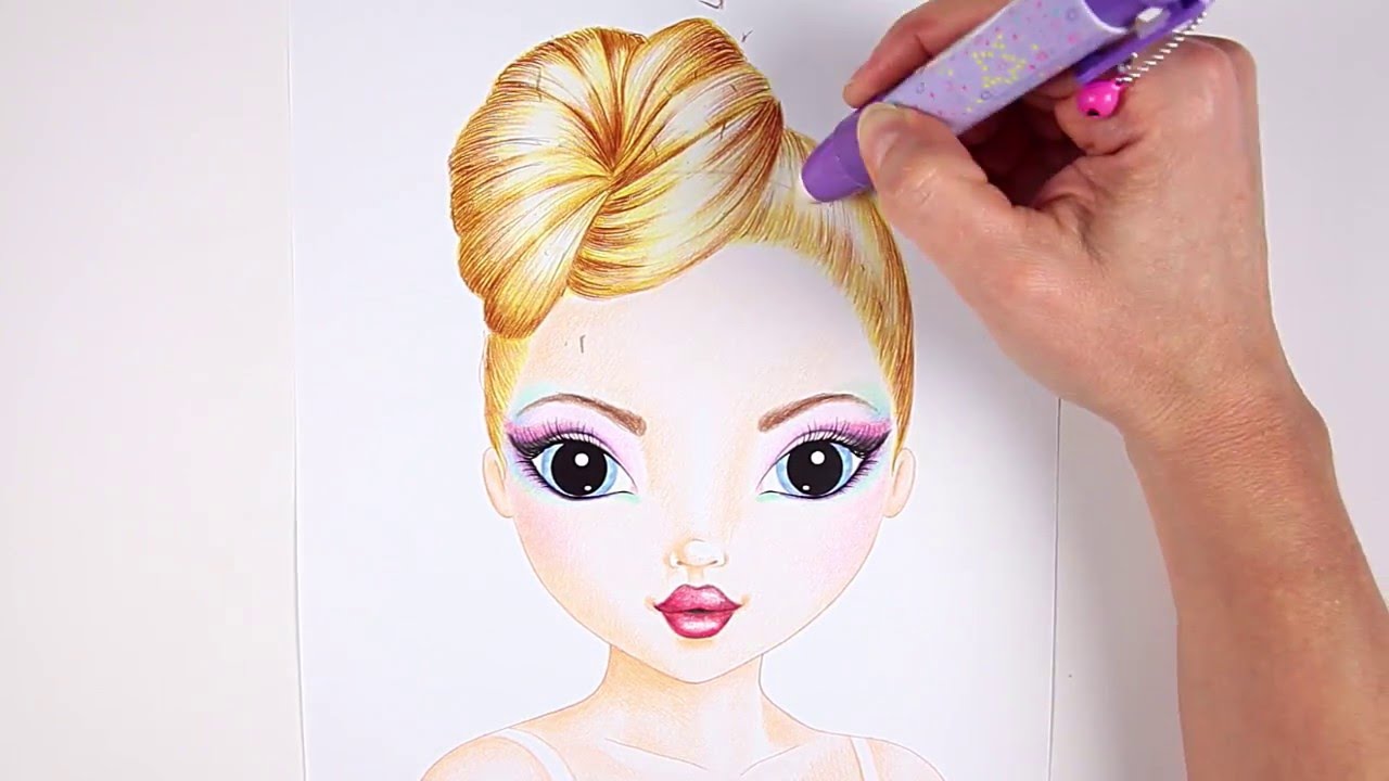 TOPModel Make-up Malbuch Frisur von Nadja Malschule