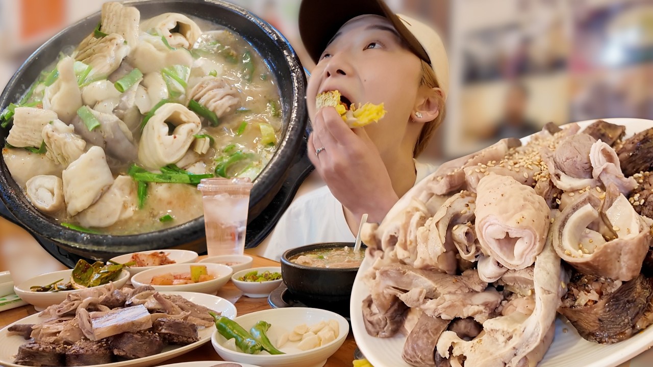 주변이 전부 기본 50,60년된 시간이 멈춰있는 시장 골목 국밥 먹방