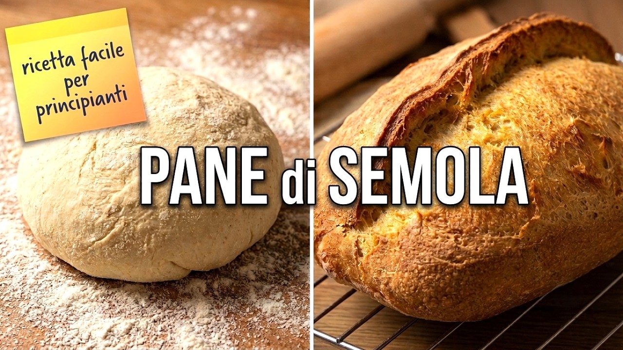 PANE di SEMOLA per PRINCIPIANTI 🥖 Ricetta FACILE di A modo MIO