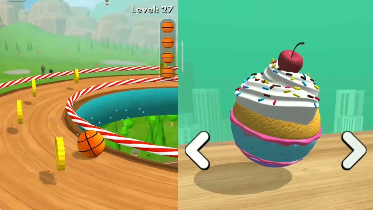 ☑️Sky Ball Jump vs ☑️Gong Balls - All level Gameplay Android IOS #vs