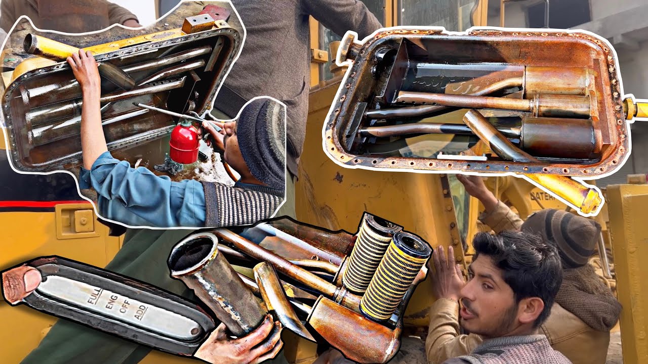 Fixing Leaks Problem Of Hydraulic Tank // Caterpillar 140g // Grader
