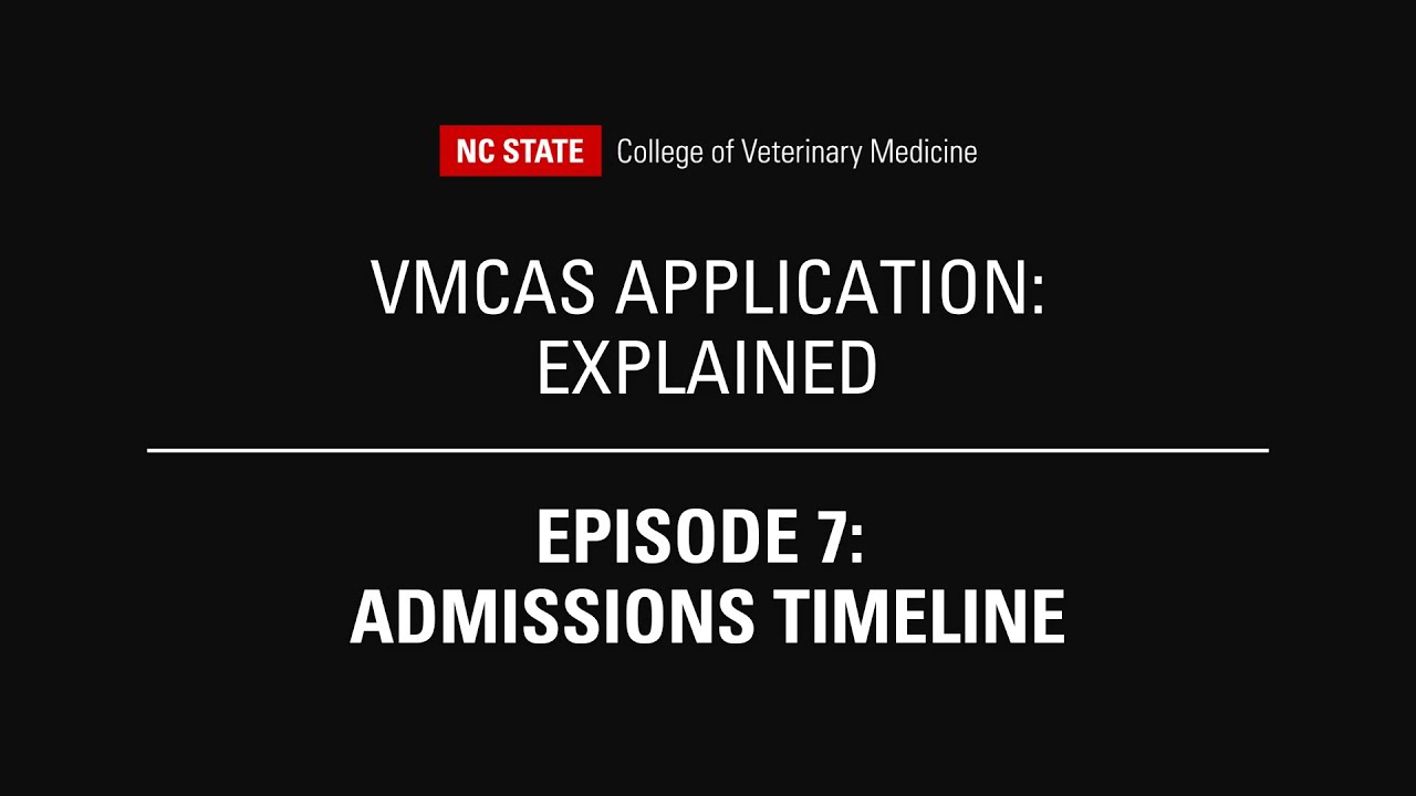 Episode 7: Admissions Timeline | VMCAS Application: Explained by the 