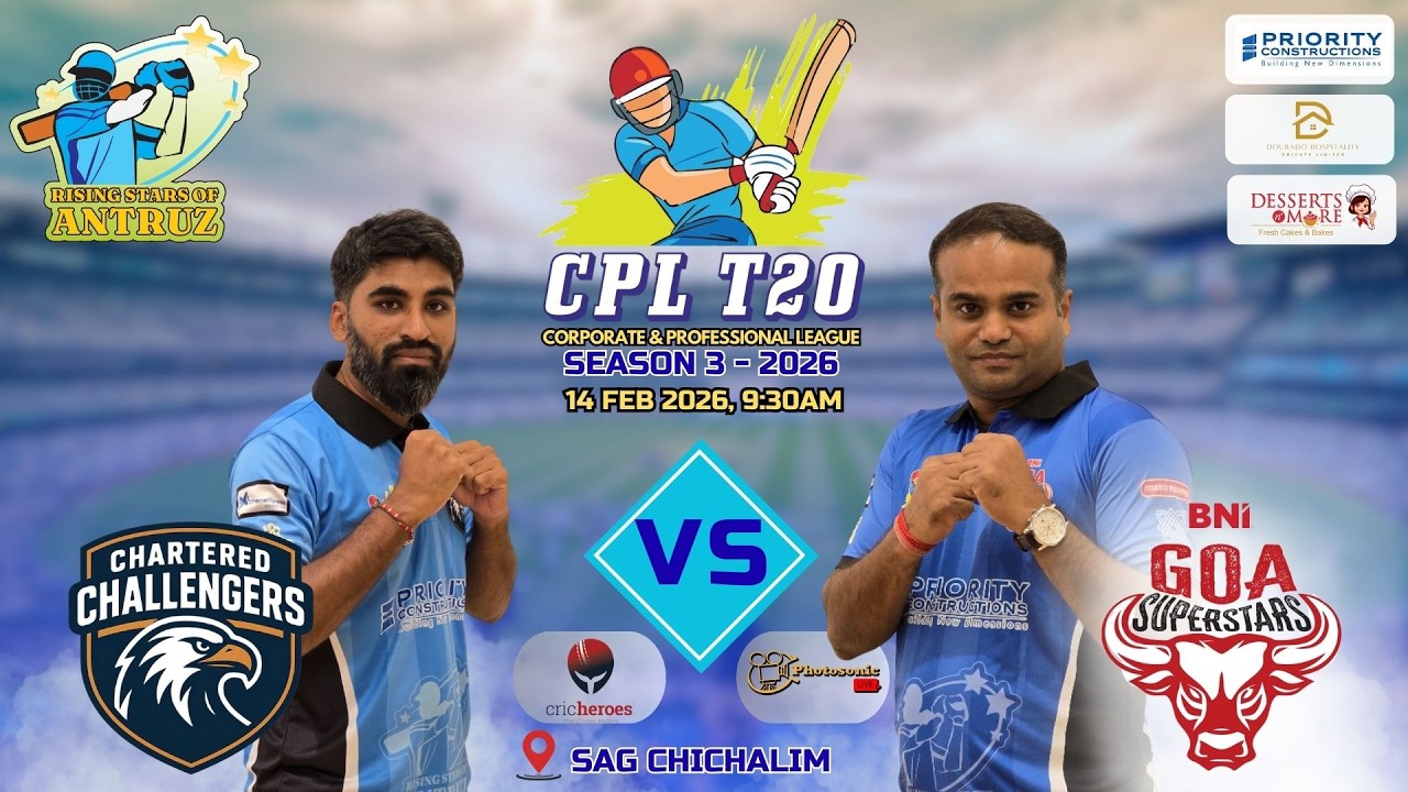 LIVE | CPL T20 SEASON 3 - MATCH 3 | CHARTED CHALLENGERS VS BNI GOA SUPERSTARS | 14/02/2026