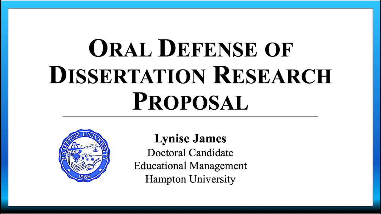 Dissertation Proposal Defense of Lynise James