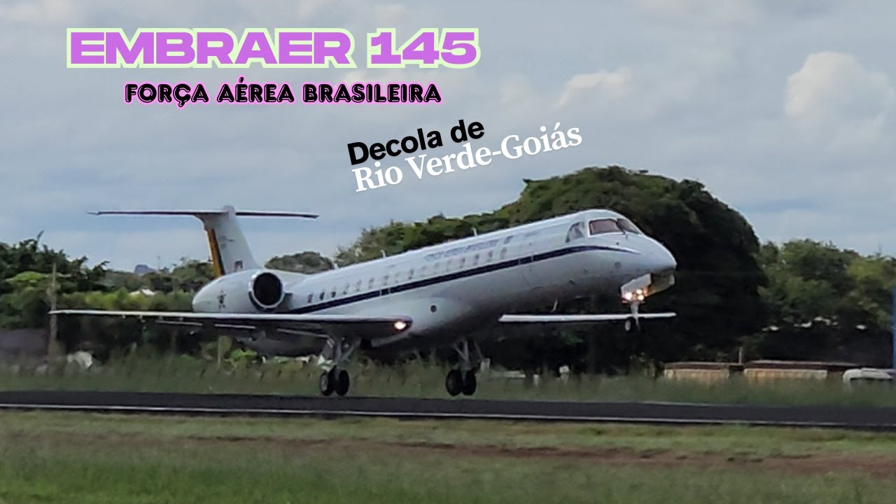 Embraer 145 da Força aérea decola de rio verde goiás