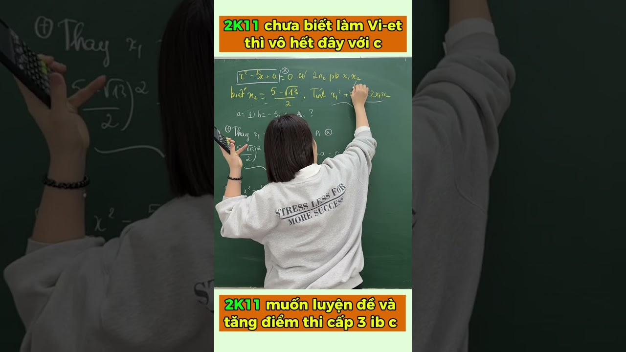 Tính giá trị của biểu thức lớp 9 liên quan đến hệ thức Vi-et - Chị Giáo Nấm