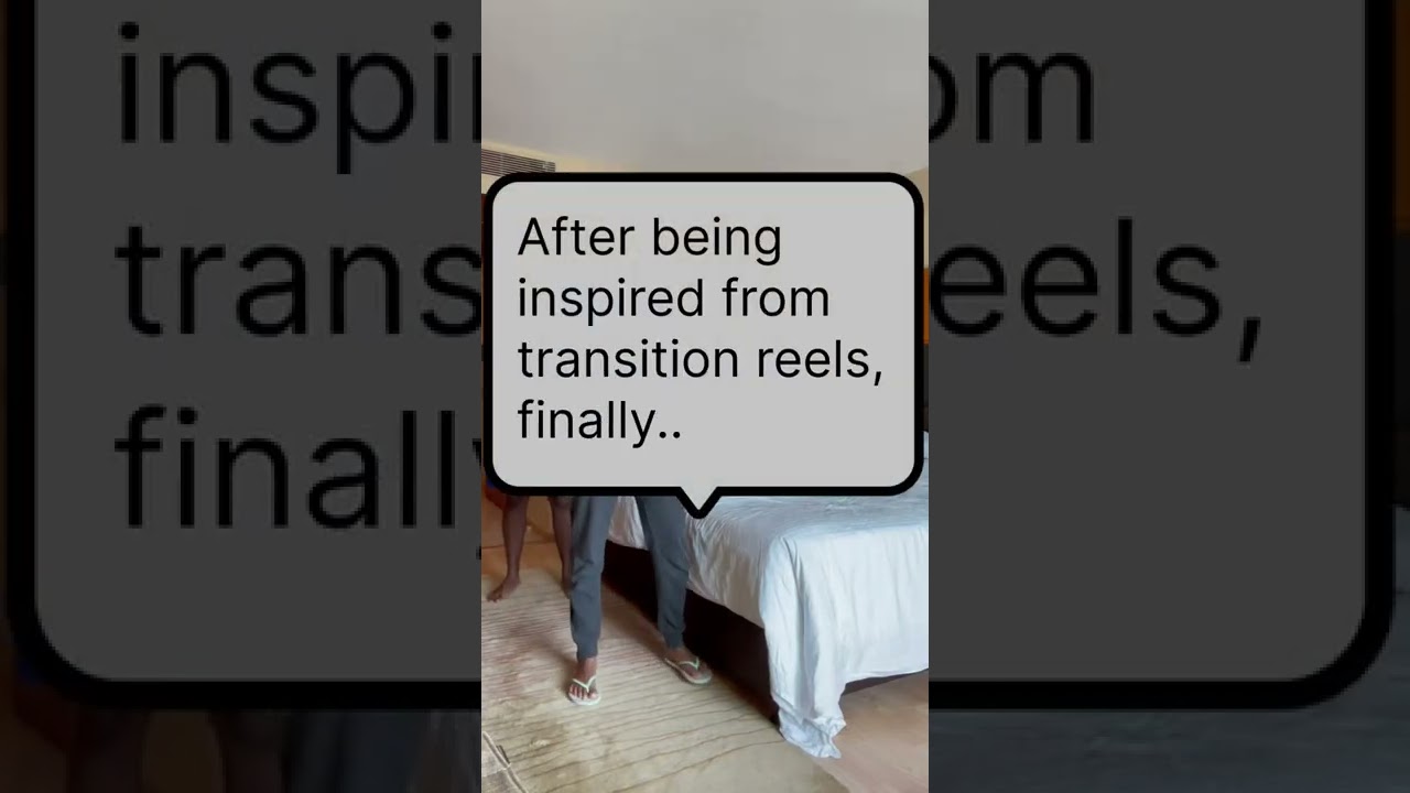 We kept trying for a perfect transition video 🥲