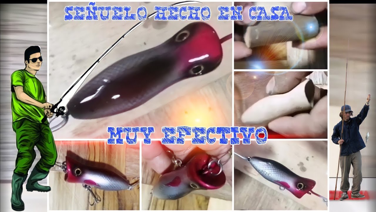 Como hacer señuelo de madera popper  homemade Fishing lure