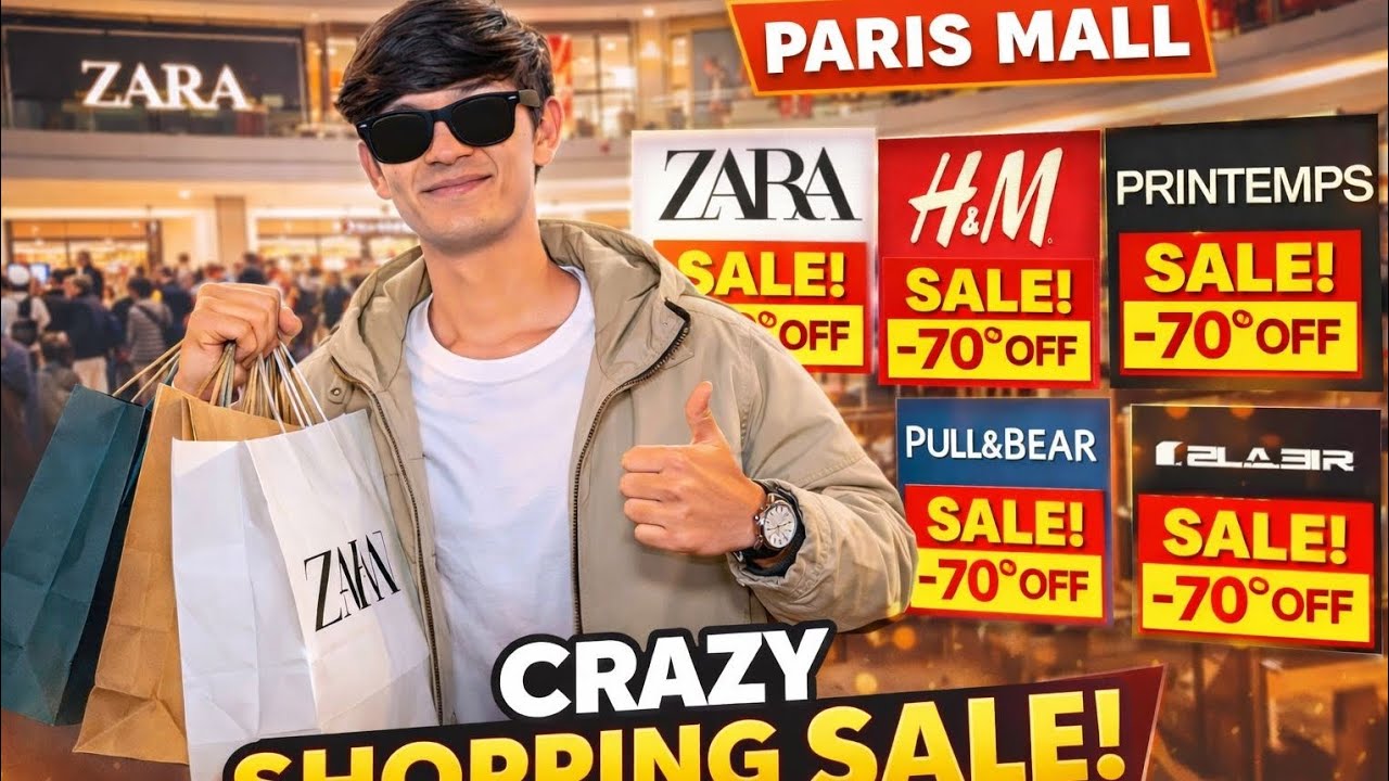 Paris Shopping Mall SALE 🛍️ | Zara, H&M, Pull&Bear & Printemps Deals🇫🇷