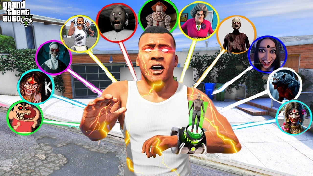 Franklin Traps EVERY GHOST Inside Evil Watch in GTA5! 😱