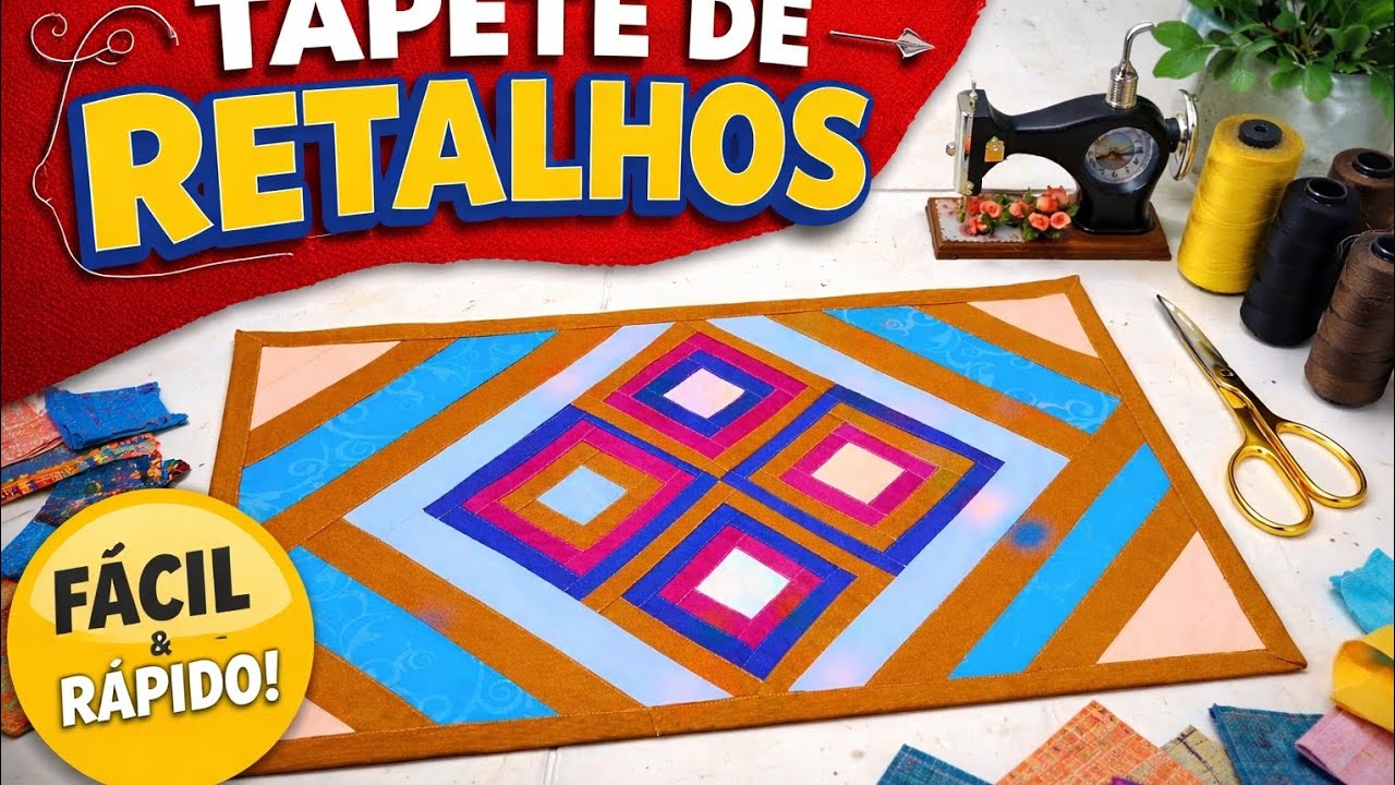 FA&Ccedil;A E VENDA TAPETE DE RETALHOS F&Aacute;CIL E R&Aacute;PIDO