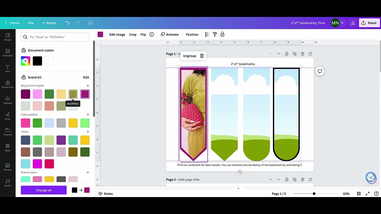 Bookmark Frames for Canva