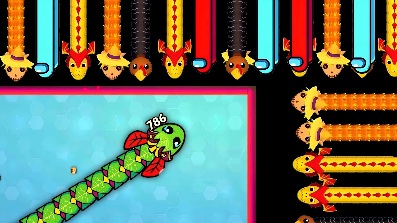 SNAKE IO🐍 VINORA  SKIN V/S 1000 OGGY V/S OUTLINE FOOD EVENT EPIC SNAKE IO 🐍 BEST / FUNNY GAMEPLAY!