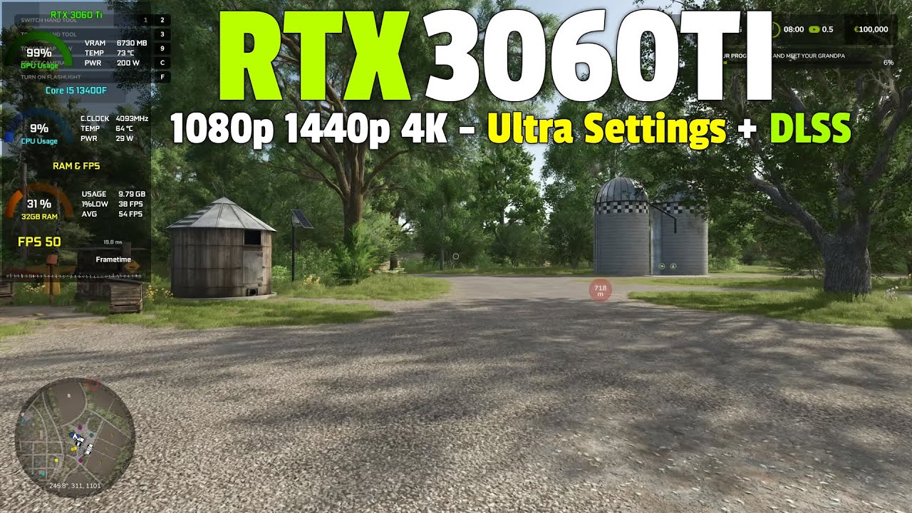 Farming Simulator 25 : RTX 3060TI - 1080p 1440p 4K - Ultra Settings + DLSS