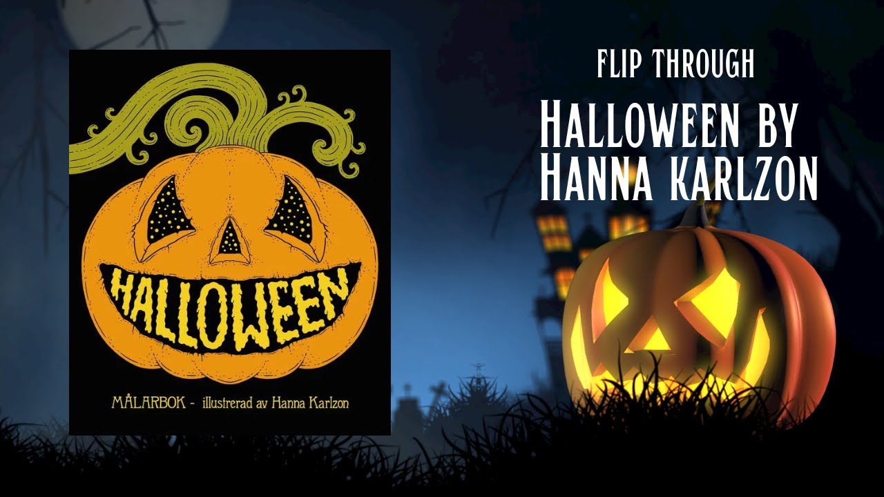 HALLOWEEN Flip Through | New Halloween Coloring Book by Hanna Karlzon #flipthrough #hannakarlzon