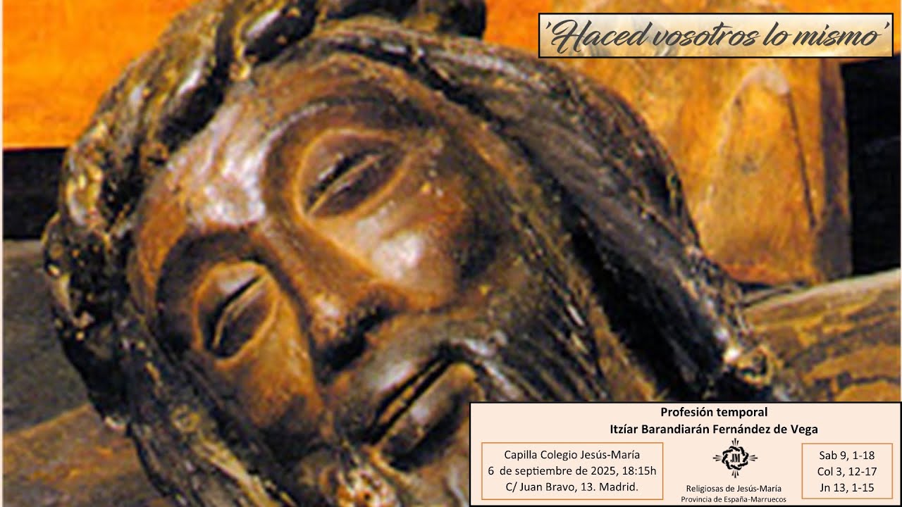 Profesión temporal Itzíar Barandiarán Fernández de Vega | Religiosas Jesús-Maria España-Marruecos