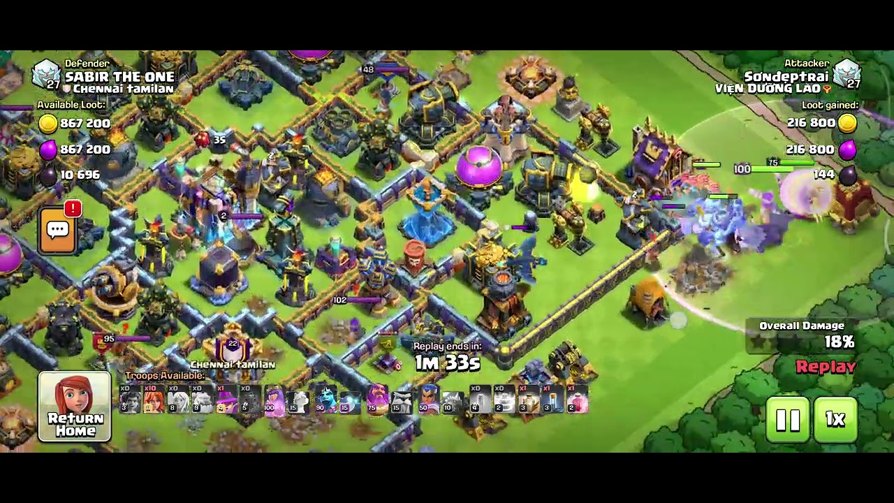 Coc Valkyrie successful attack 