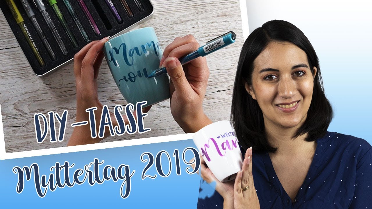 Handlettering Porzellan Tasse – Geschenk DIY Idee zum Muttertag