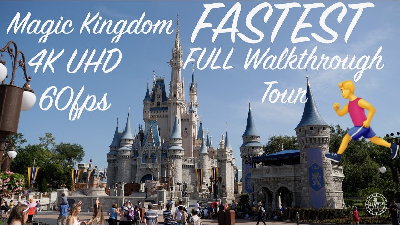 Magic Kingdom 2019 4K FASTEST FULL Walkthrough Tour | Walt Disney World Orlando Florida