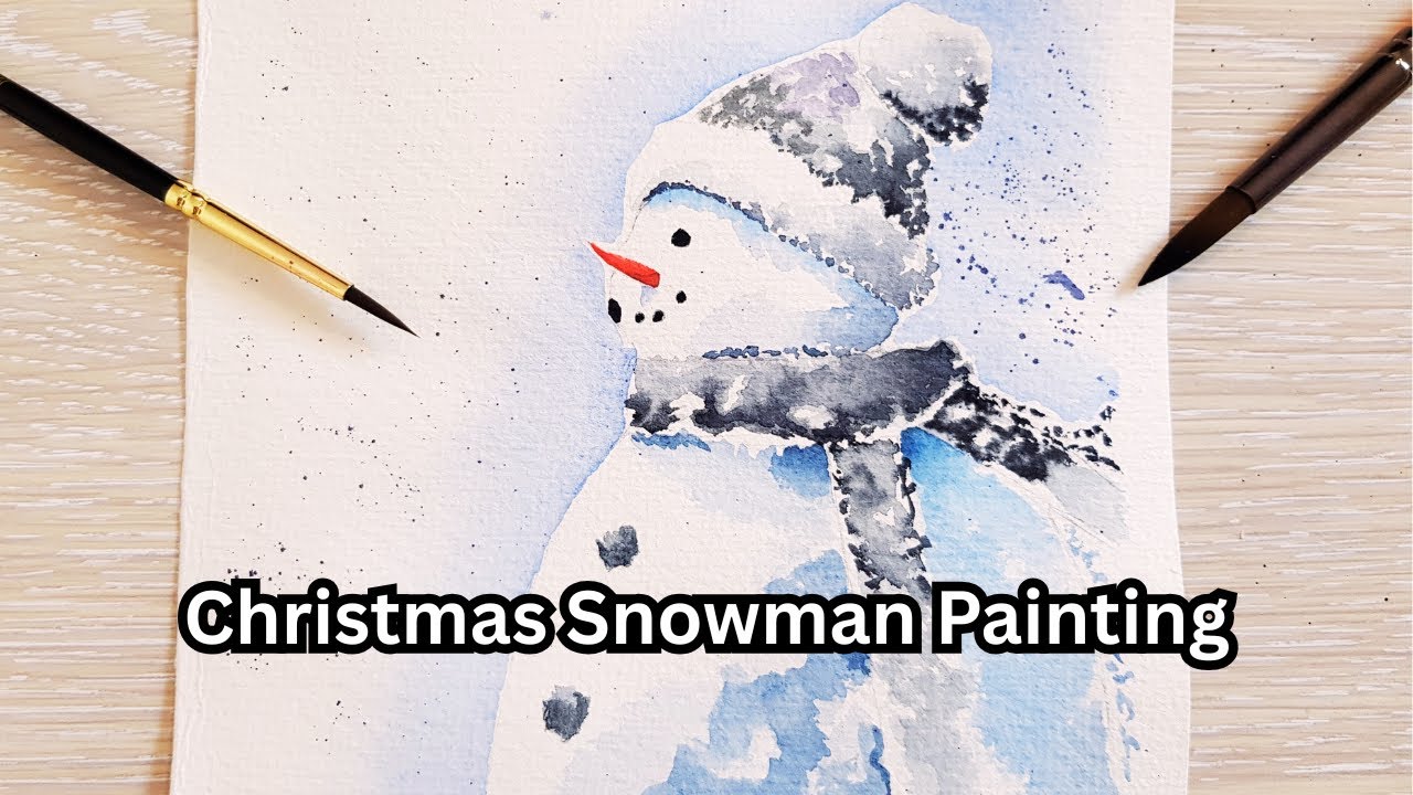 Super Easy Snowman Painting Anyone Can Try! ❄️☃️