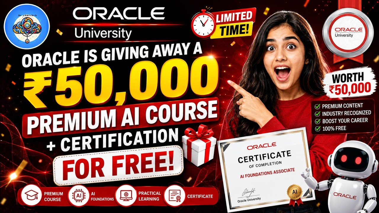 Oracle БЕСПЛАТНО раздает премиум-курс по ИИ + сертификацию стоимостью ₹50 000! ВРЕМЯ ОГРАНИЧЕНО!
