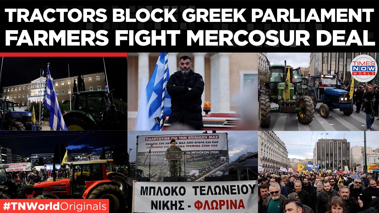 'No Farmers, No Life': Greek Farmers Block Parliament with Tractors Over Costs, Mercosur Deal