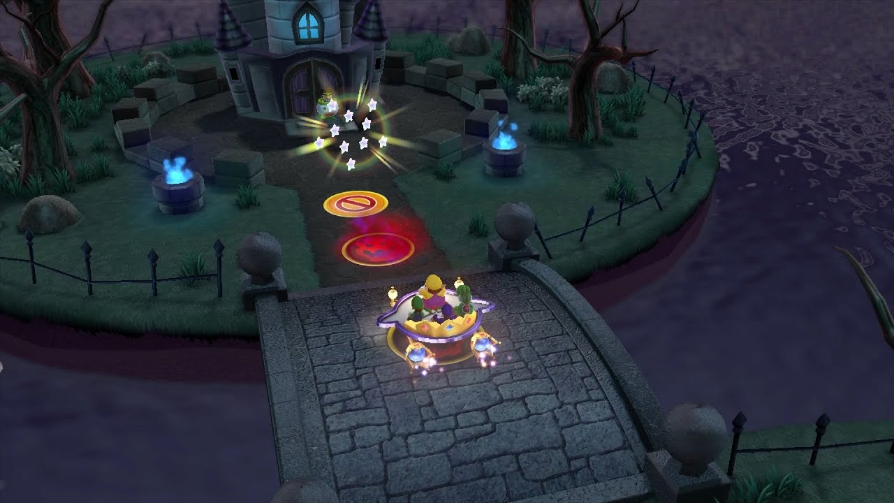 Mario Party 10 Mario Party #587 Waluigi vs Yoshi vs Wario vs Luigi Haunted Trail Master Difficulty
