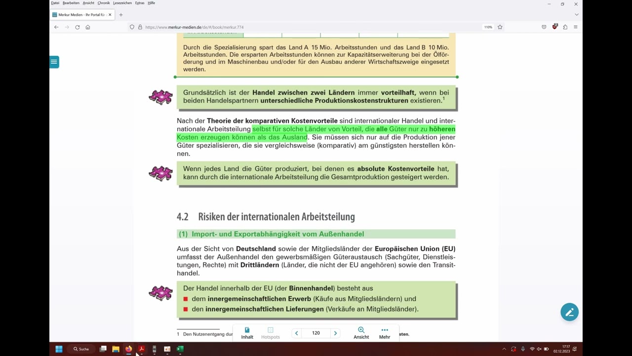 VWL Komparative Kosten, Terms of Trade, Transformationskurve
