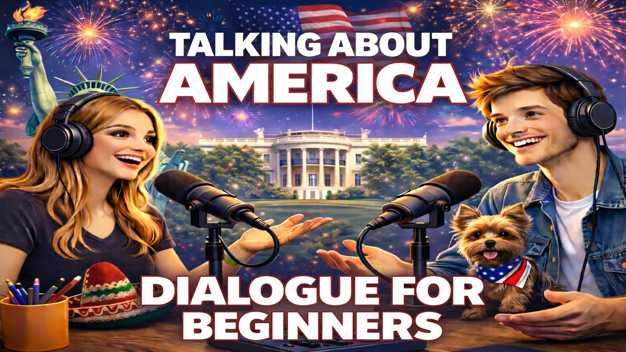Easy English Conversation (A1) |  Dialogue - Talking about America