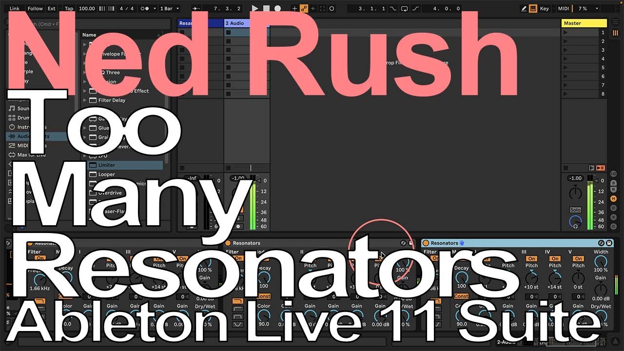 Ableton Tutorial - Resonator Sound Design = Ned Rush