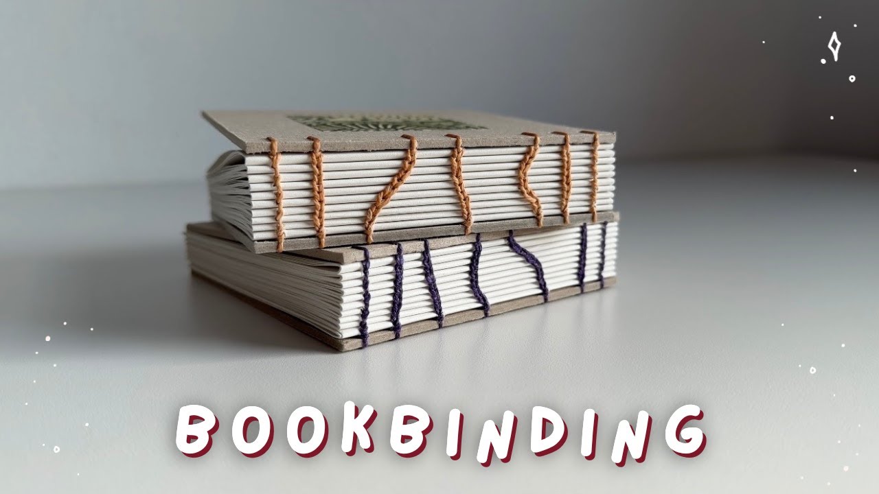 Bookbinding with Quiet Music ✿ coptic stitch