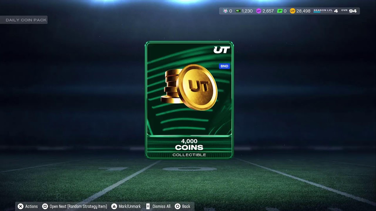 Trying to make it to the Super Bowl in Madden Ultimate Team.