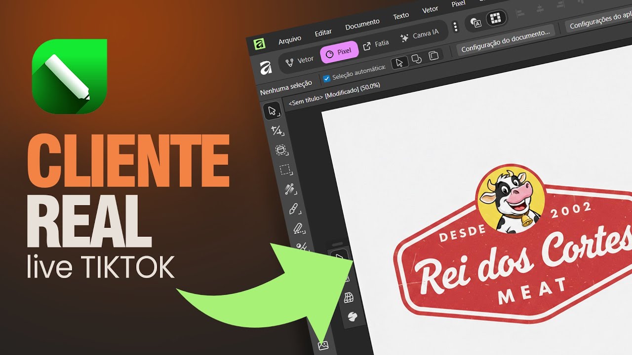 🔴 AO VIVO: Vetorizando logo de um cliente real