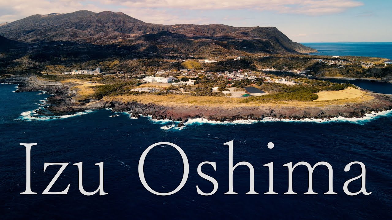 [4K] Вулкан и лазурное море впечатляют, Изу Осима.