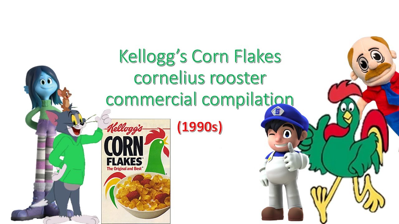 Kellogg's Corn Flakes Cornelius Rooster Commerical Compilation (1990)