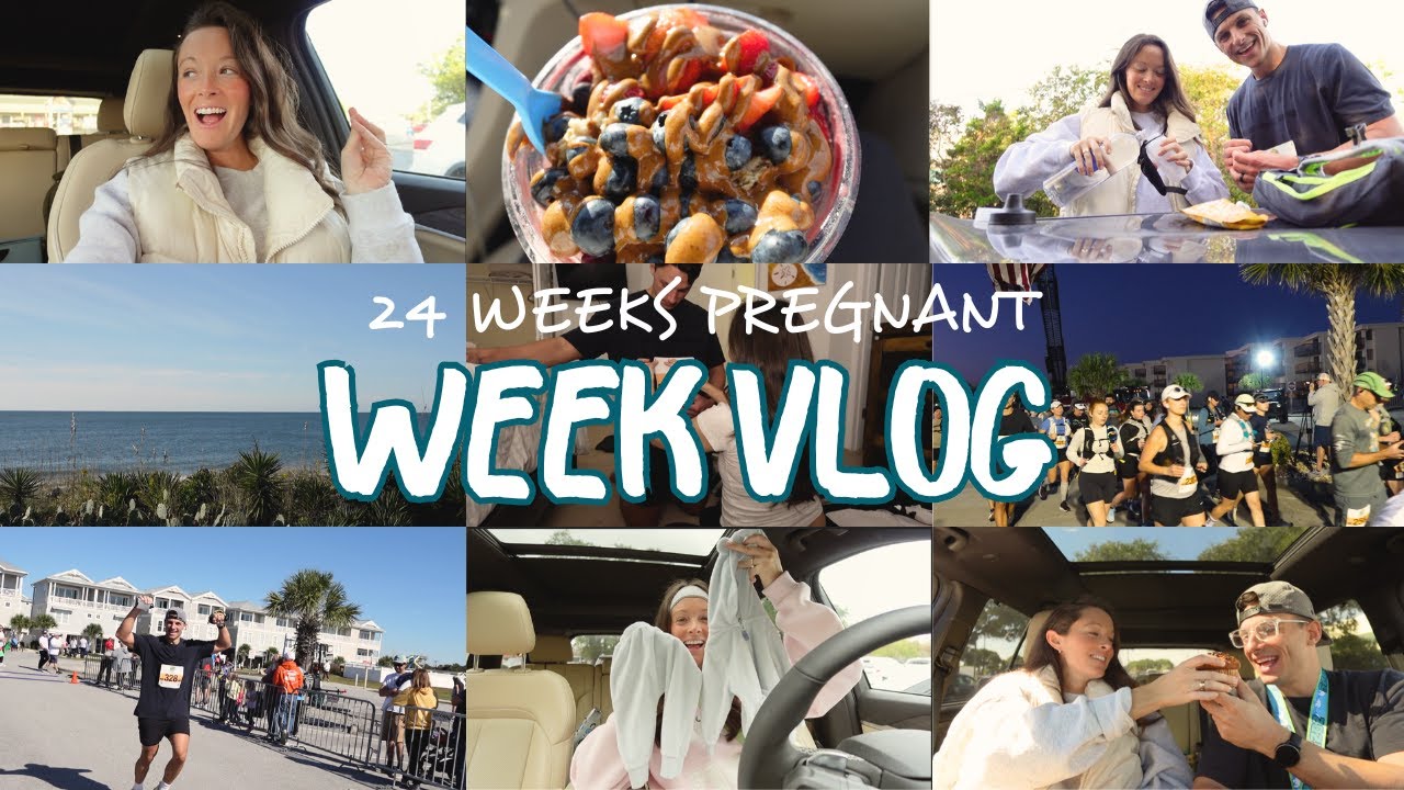 24 WEEKS | Ben's Marathon, Baby Shopping!!, Hair Refresh, & more :)