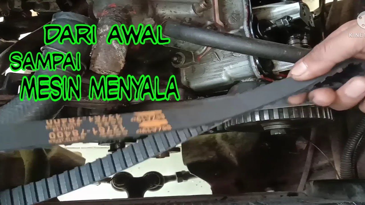 cara pasang timing belt mobil cary10/st100 bagi pemula