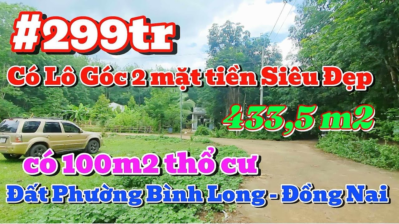 299tr | 3 Lô liền kề, có lô góc 2 mặt tiền 433,5m2 có 100m2 thổ cư #bdsbinhphuoc #bdsdongnai
