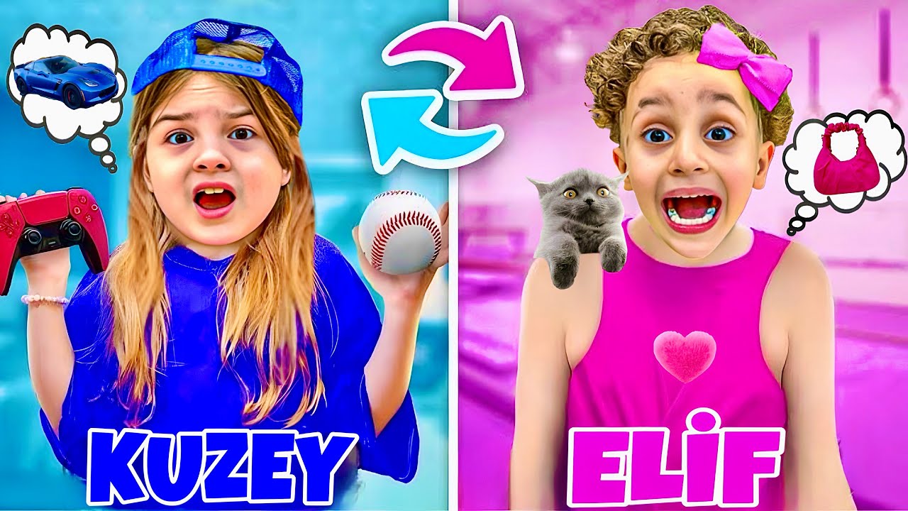 KUZEY ELİF 24 SAAT HAYATLARI DEĞİŞTİRDİK ?! ELİF KUZEY OLDU !! KUZEY ELİF OLDU !!