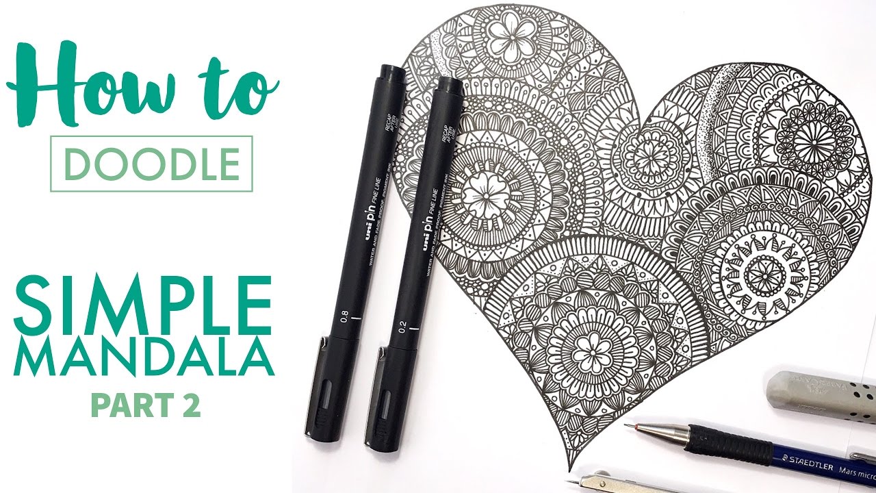 HOW TO DOODLE: Simple mandala - part 2