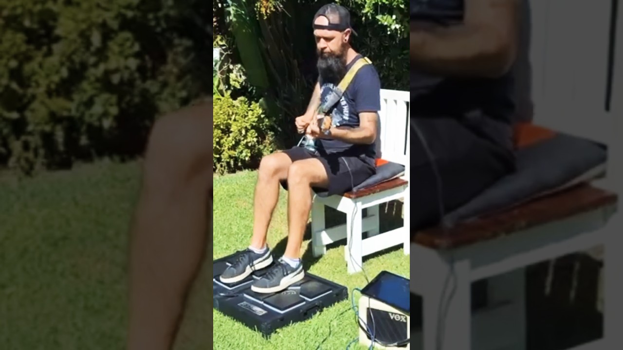 The world's first wireless electric footdrum kit for guitarist. #guitar #musicgear #footdrums