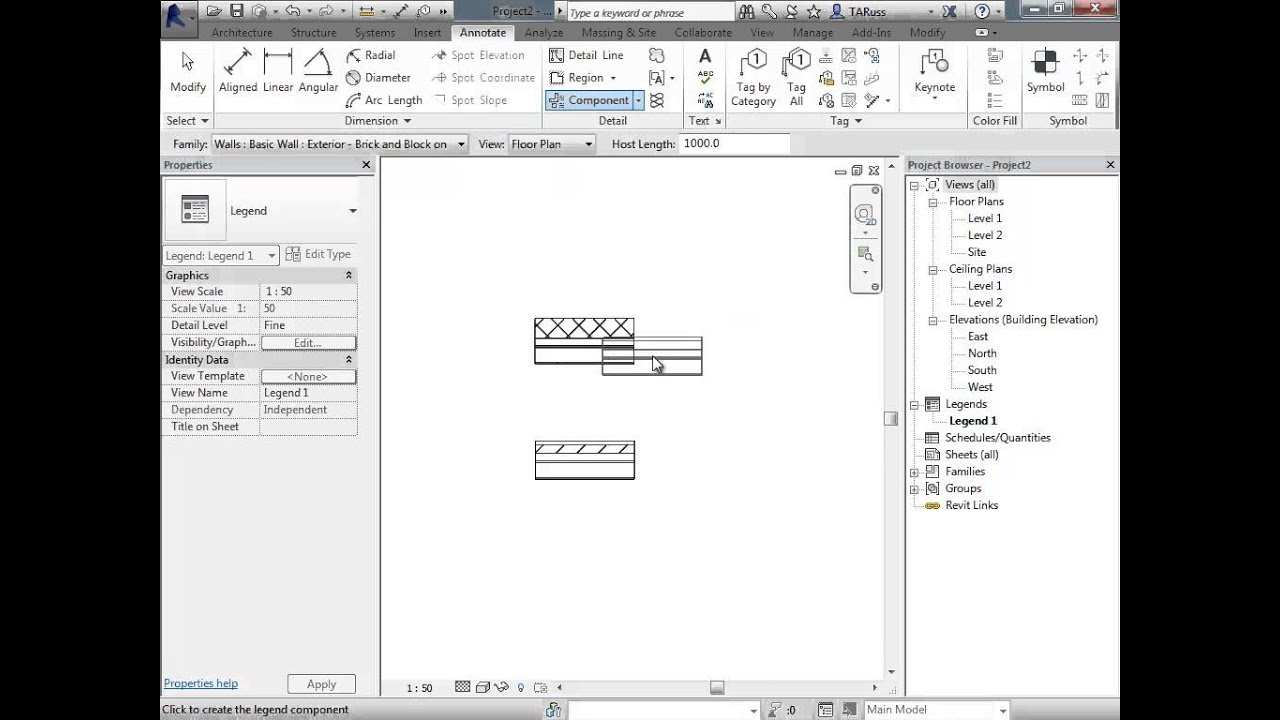 Revit Wall Tags and Wall Types Legend